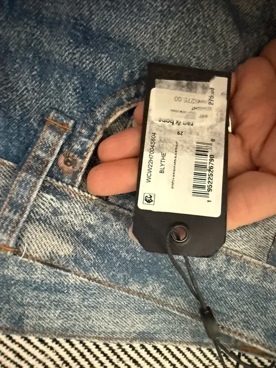 rag & bone Miramar Straight Leg Jeans in light blue - Picture 3 of 4